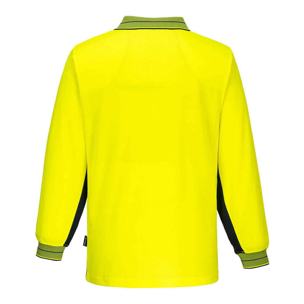 Hi-Vis Cotton Comfort Contrast Class D Polo Shirt L/S - view 2