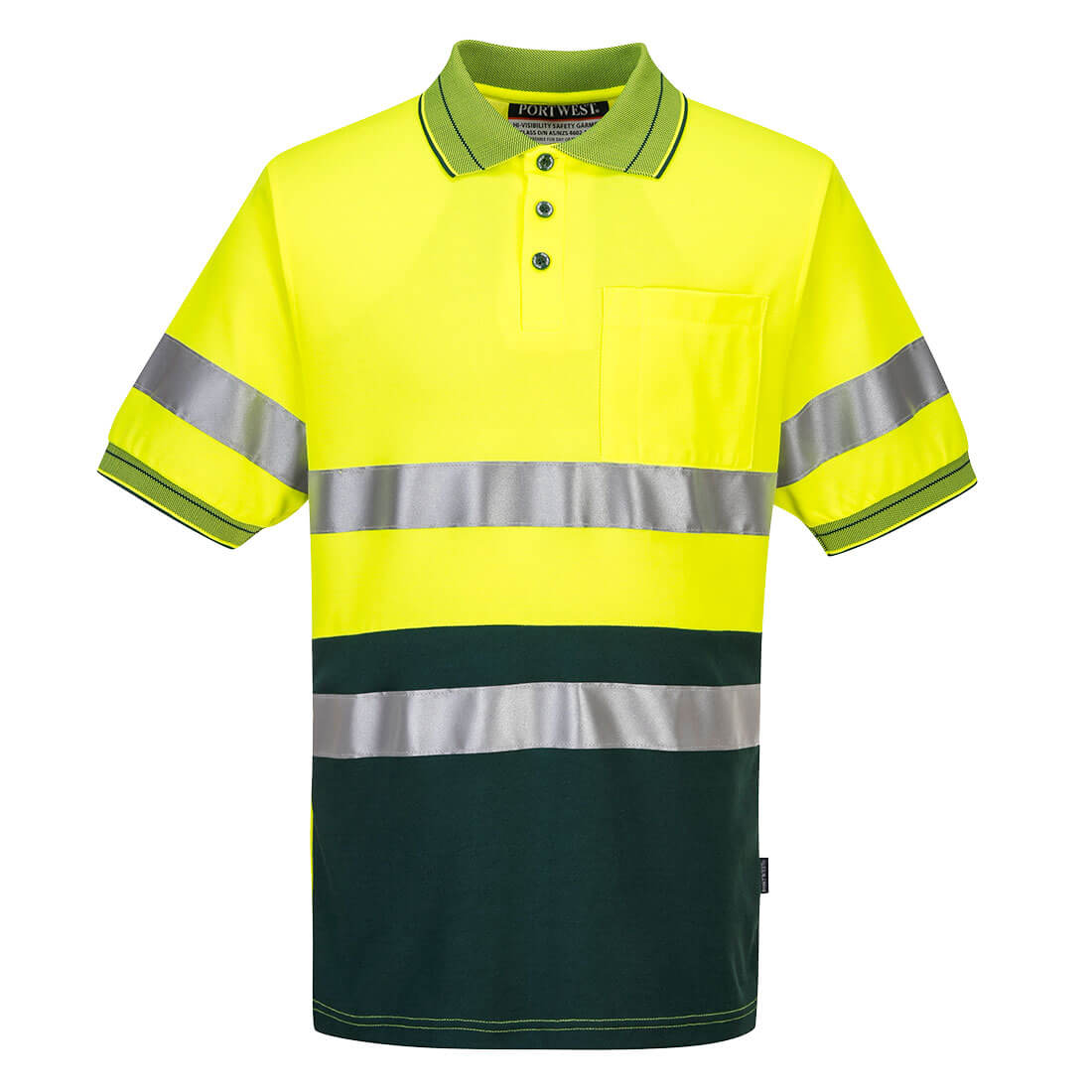 Hi-Vis Cotton Comfort Contrast Polo Shirt S/S - view 1