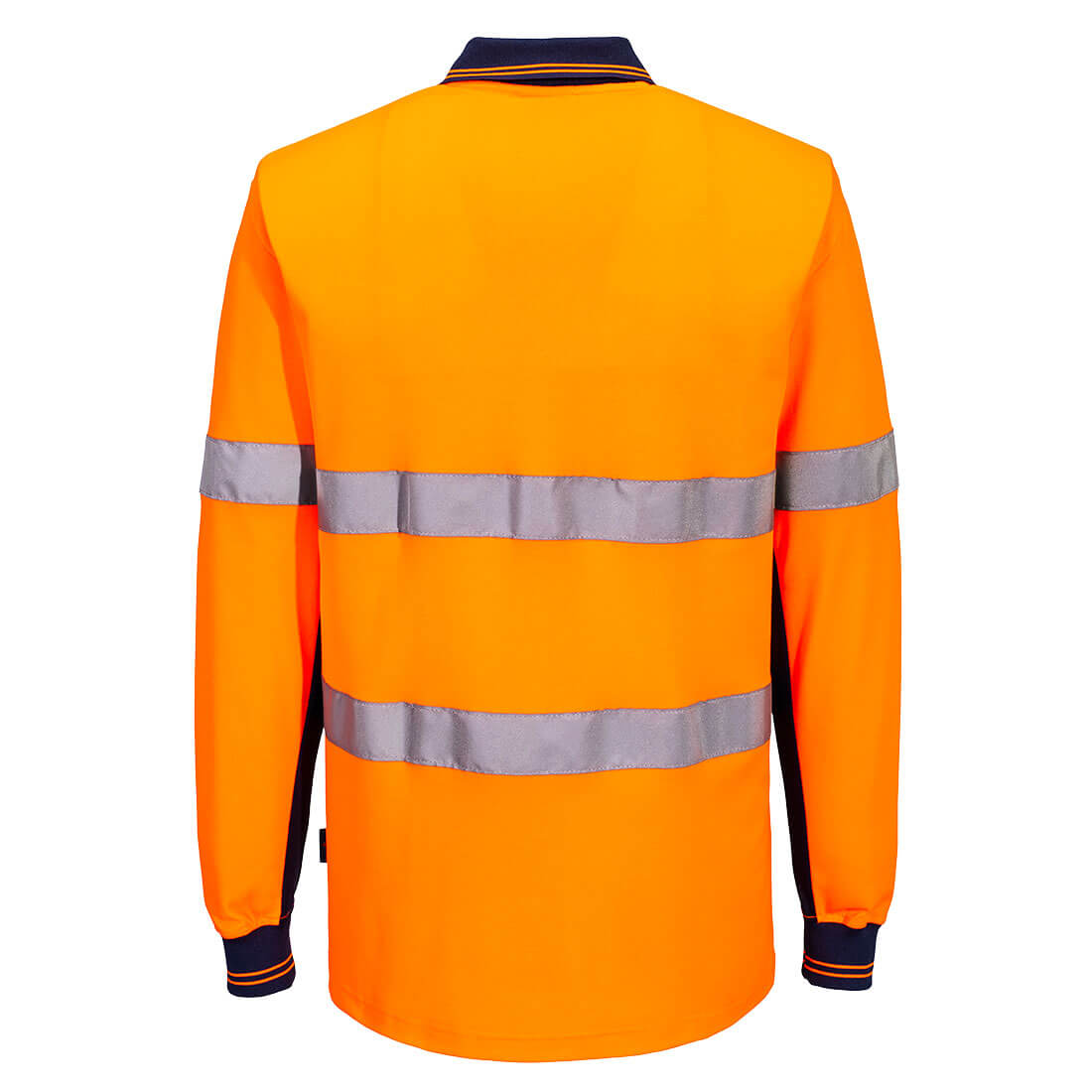 Hi-Vis Class D/N Cotton Comfort Contrast Polo Shirt L/S - view 2