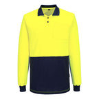 Hi-Vis Cotton Comfort Contrast Class D Polo Shirt L/S - view 3