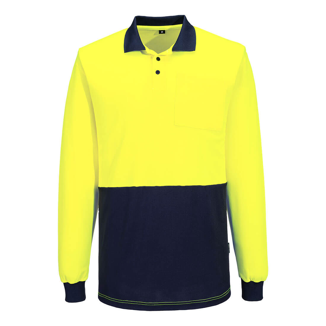 Hi-Vis Cotton Comfort Contrast Class D Polo Shirt L/S - view 3