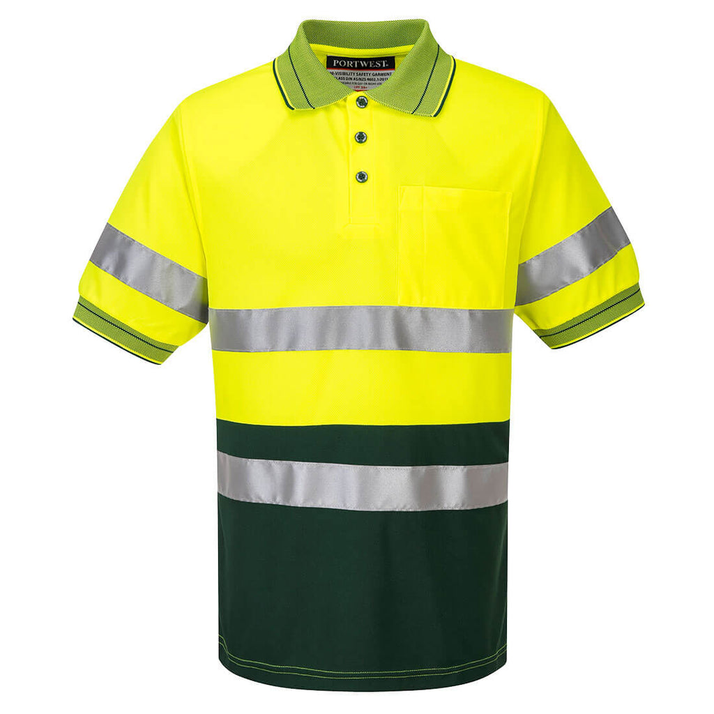 Hi-Vis Contrast Polo Shirt S/S - view 1