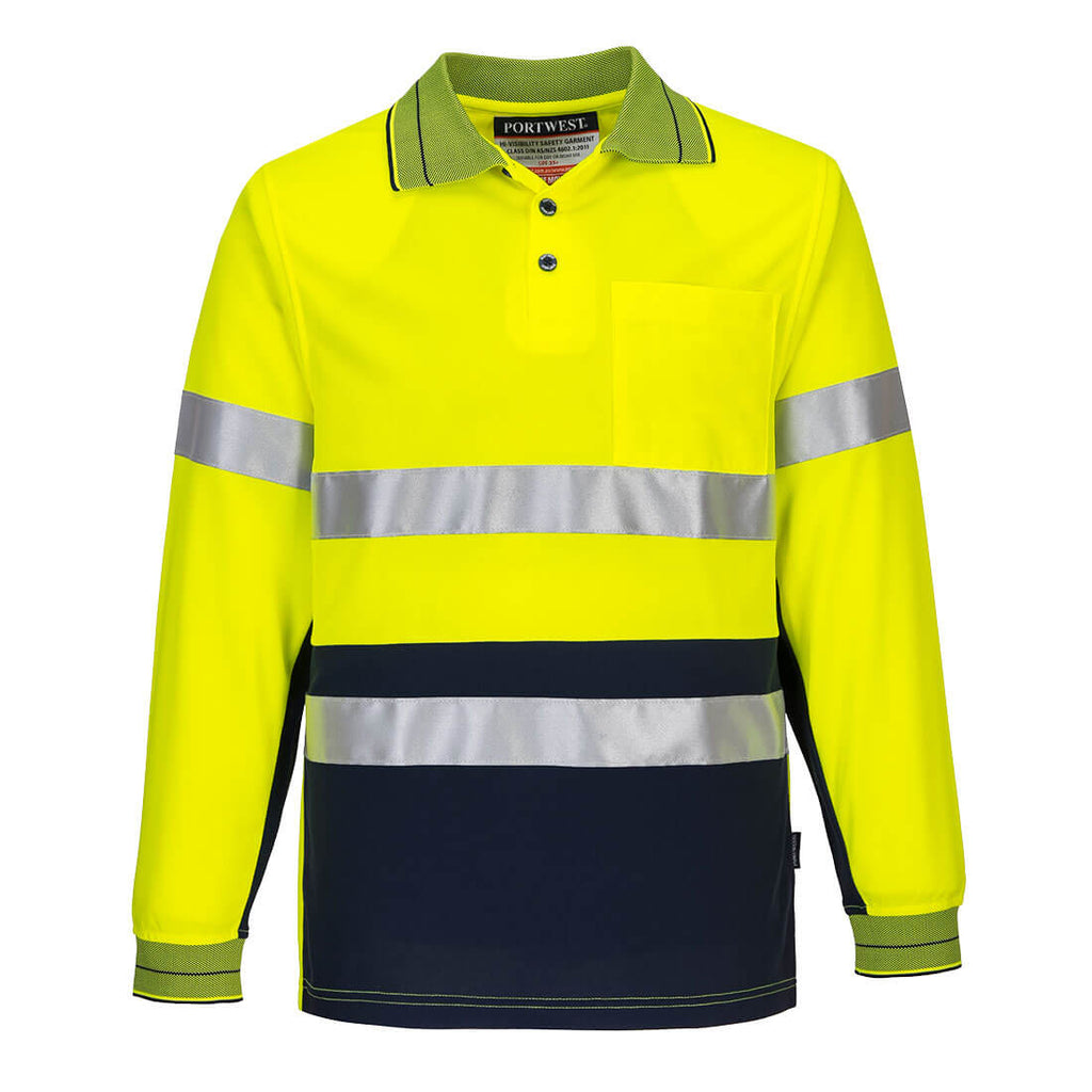 Hi-Vis Long Sleeve Polo Shirt - view 1