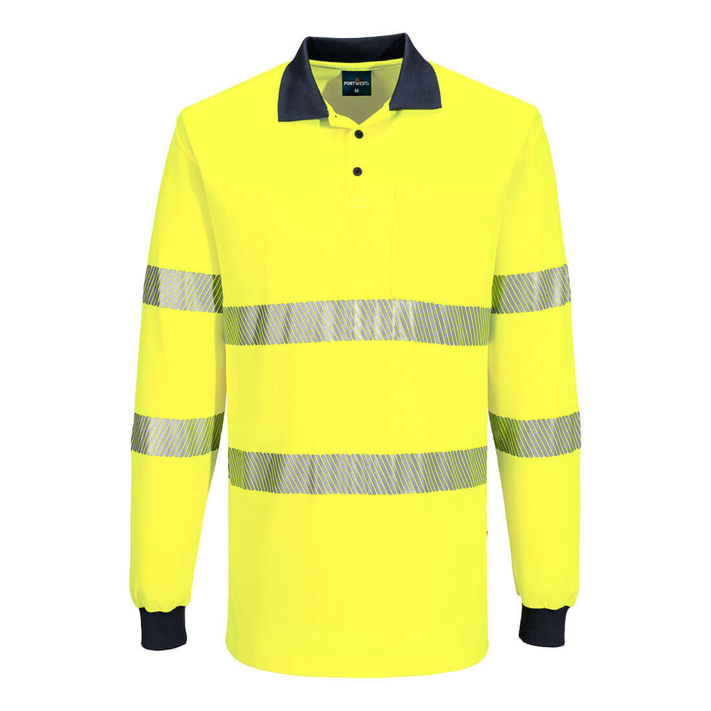 Hi-Vis Cotton Comfort Polo Shirt L/S - view 3