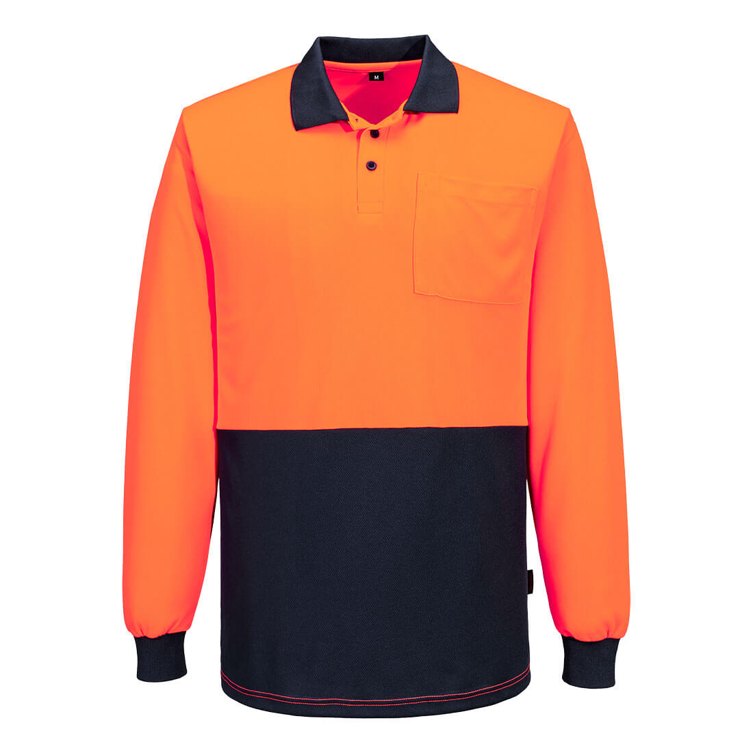 Hi-Vis Contrast Class D Polo Shirt L/S - view 1