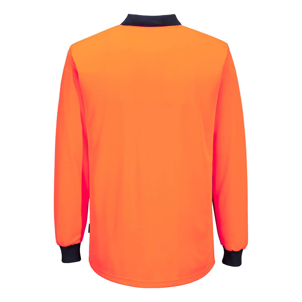 Hi-Vis Contrast Class D Polo Shirt L/S - view 2