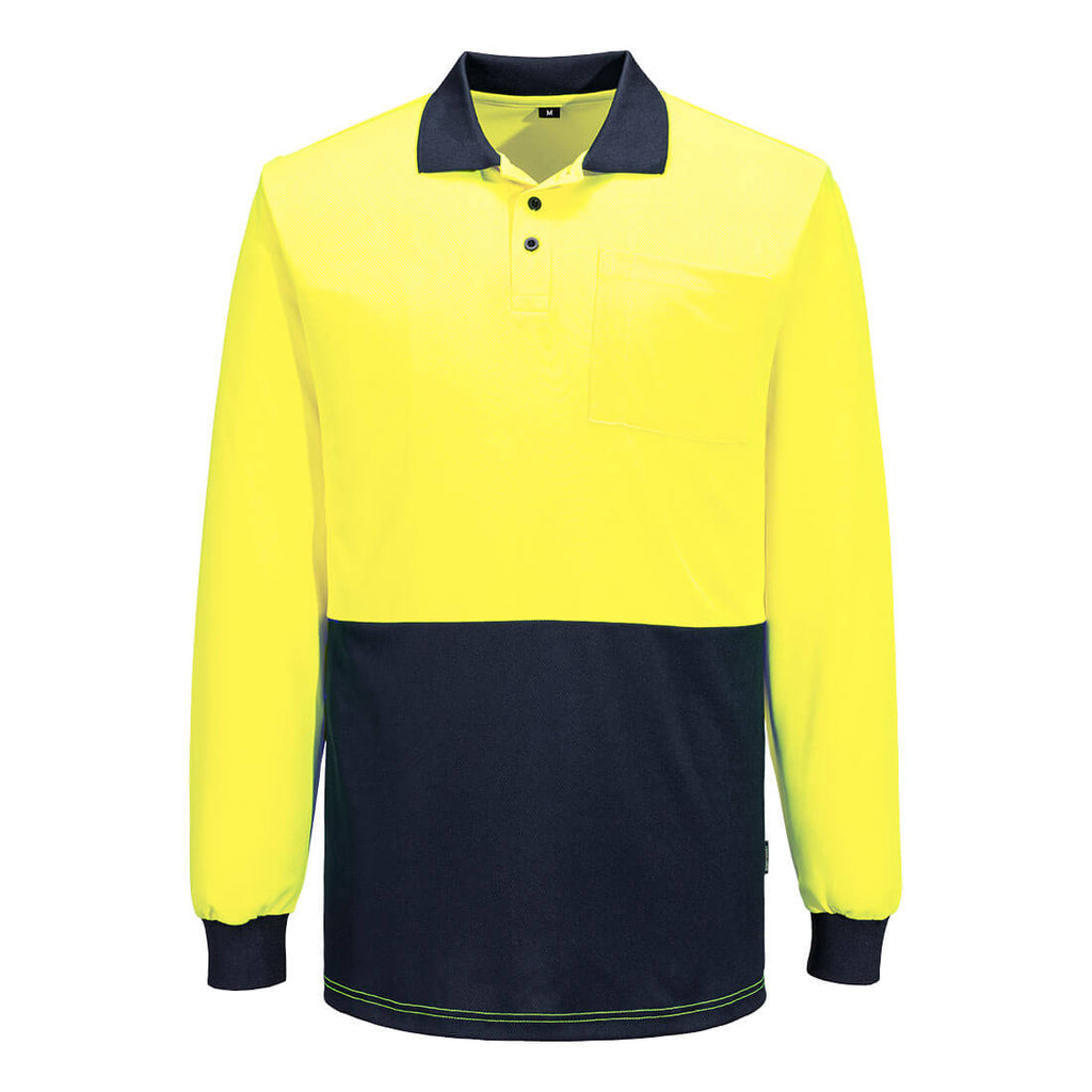 Hi-Vis Contrast Class D Polo Shirt L/S - view 3