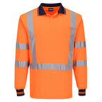 Hi-Vis X Back Polo Shirt Long Sleeve - view 2