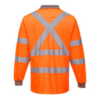 Hi-Vis X Back Polo Shirt Long Sleeve - view 3