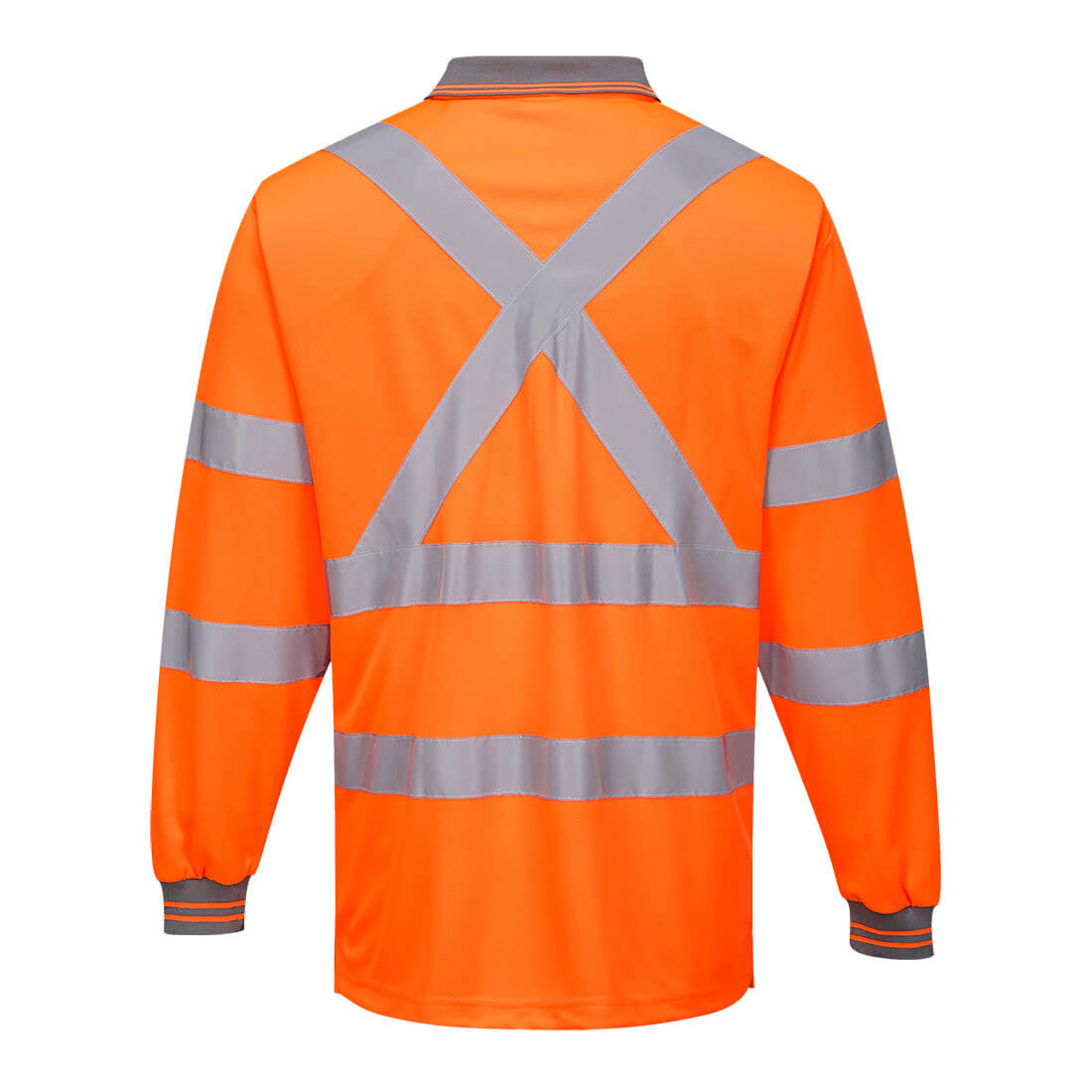 Hi-Vis X Back Polo Shirt Long Sleeve - view 3