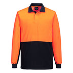 Hi-Vis Contrast Class D Long Sleeve Polo Shirt - view 1