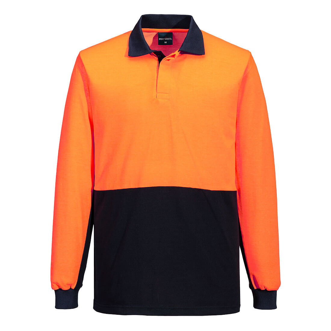 Hi-Vis Contrast Class D Long Sleeve Polo Shirt - view 1