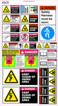 21 Decal Boom Lift Sticker Set | Plant Maintenance | Uniform Safety Signs
