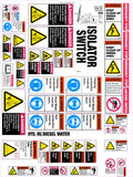 42 Decal Drill Rig Sticker Set | Mining and Exploration | Uniform Safety Signs