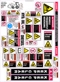 30 Decal Skid Steer Sticker Set | Plant Maintenance | Uniform Safety Signs