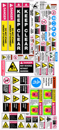42 Decal Tele Handler Sticker Set | Plant Machinery | Uniform Safety Signs