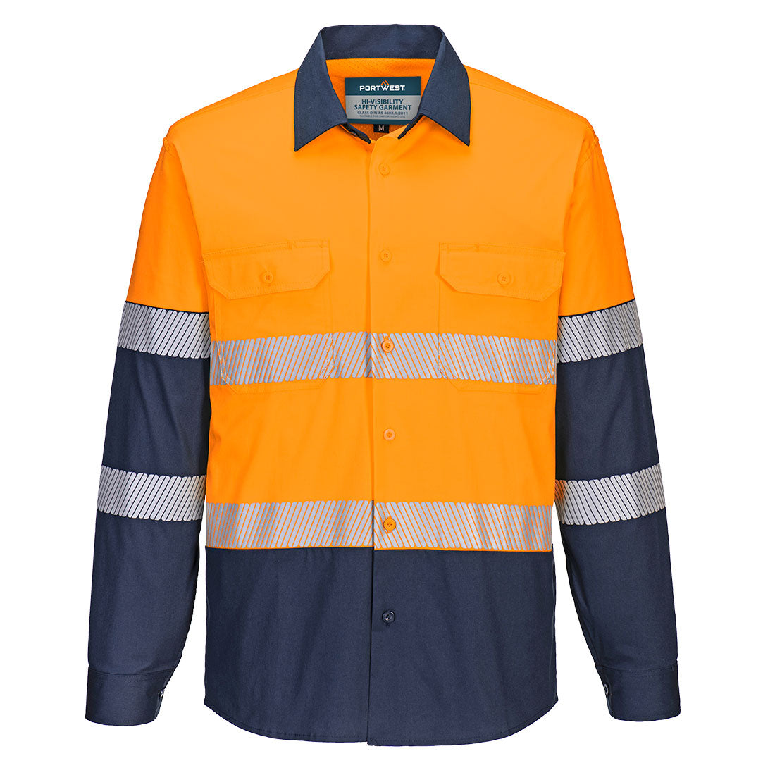 Hi-Vis Stretch Contrast Shirt L/S - view 1