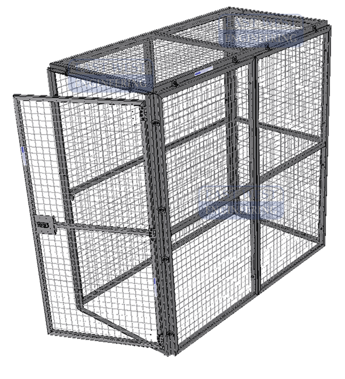 210.00 cm Long Modular Storage Cage | Industrial Warehouse | East West Engineering, view 2
