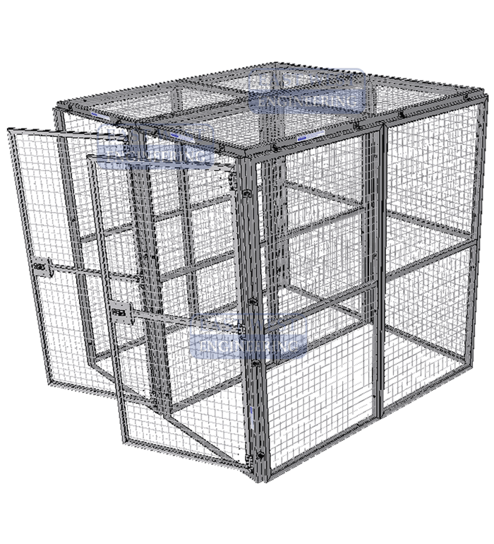 210.00 cm Long Modular Storage Cage | Industrial Warehouse | East West Engineering