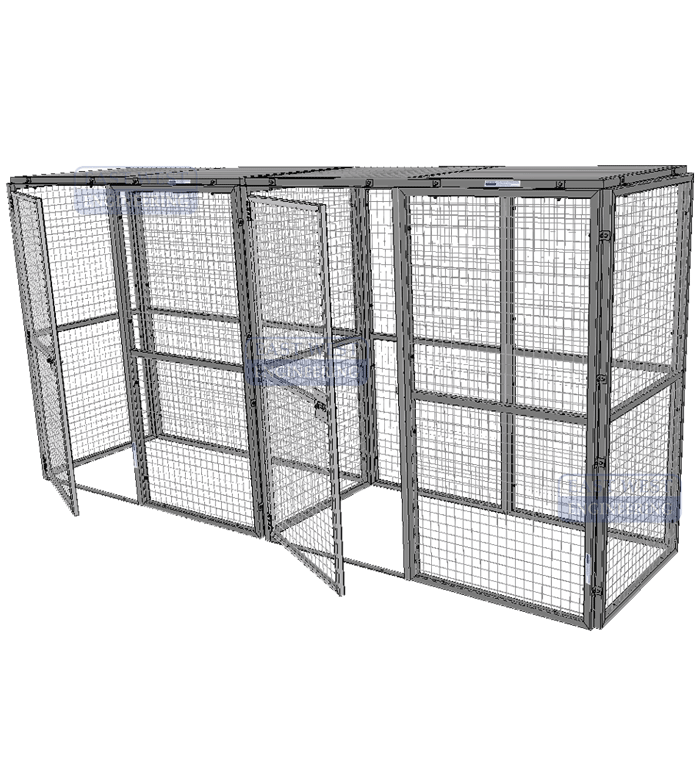 Zinc Finish Modular Storage Cage | Warehouse & Workshop | East West Engineering