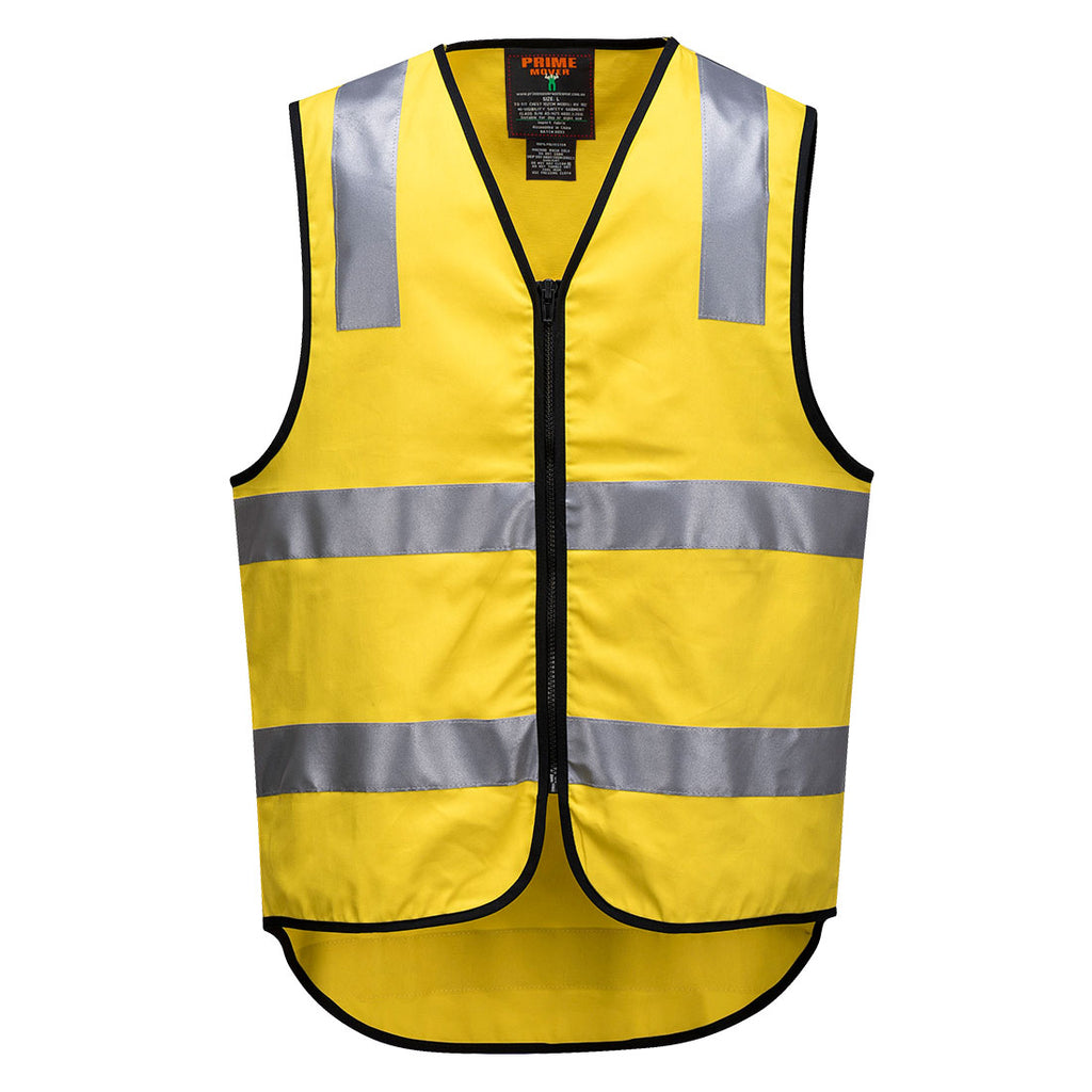 Hi-Vis Cotton Zipped Vest - view 3
