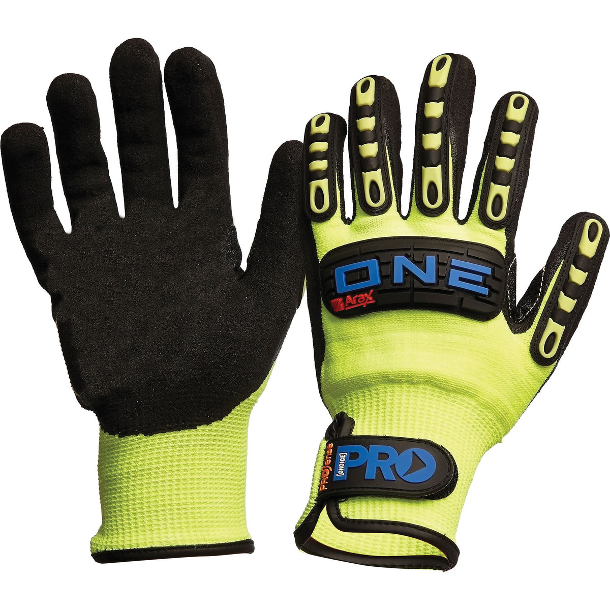 Arax One Impact Cut D Gloves Hi Vis Yellow