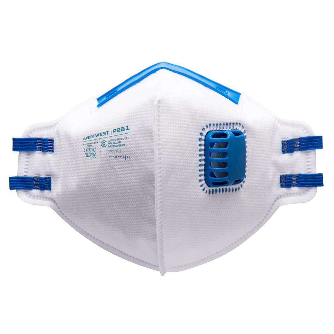 FFP2 Valved Dust Mist Fold Flat Respirator - Pack of 20 - view 1