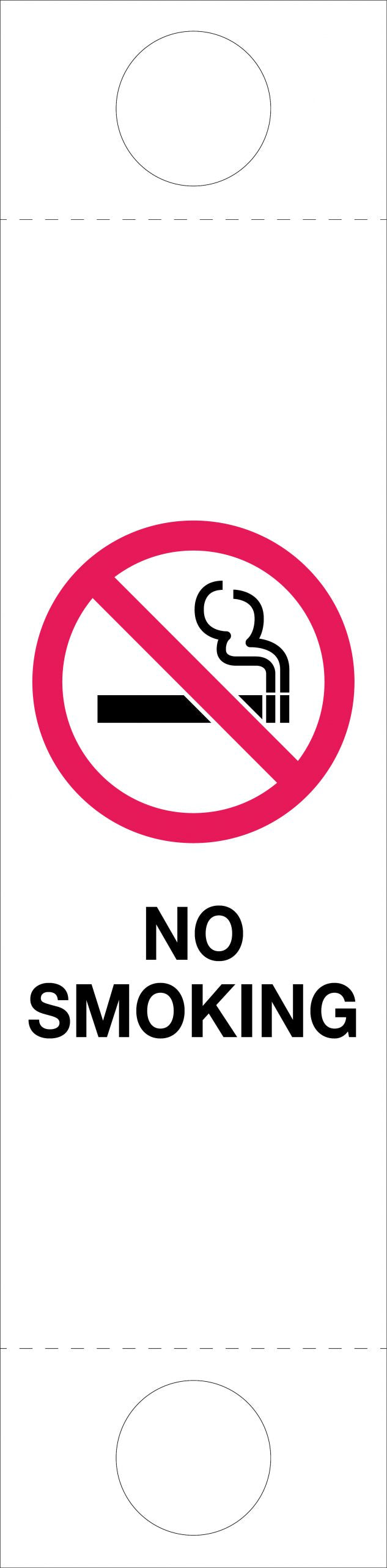 1200x300mm No Smoking Bollard Sign | Industrial Sites | Uniform Safety Signs