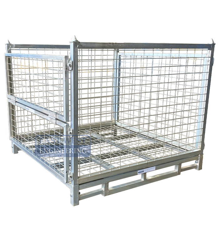 Zinc Plated Cage | Pallet Storage Container for Workshops | East West Engineering