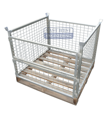 120.00 cm Dimensions Timber Pallet Cage | Workshop and | East West Engineering