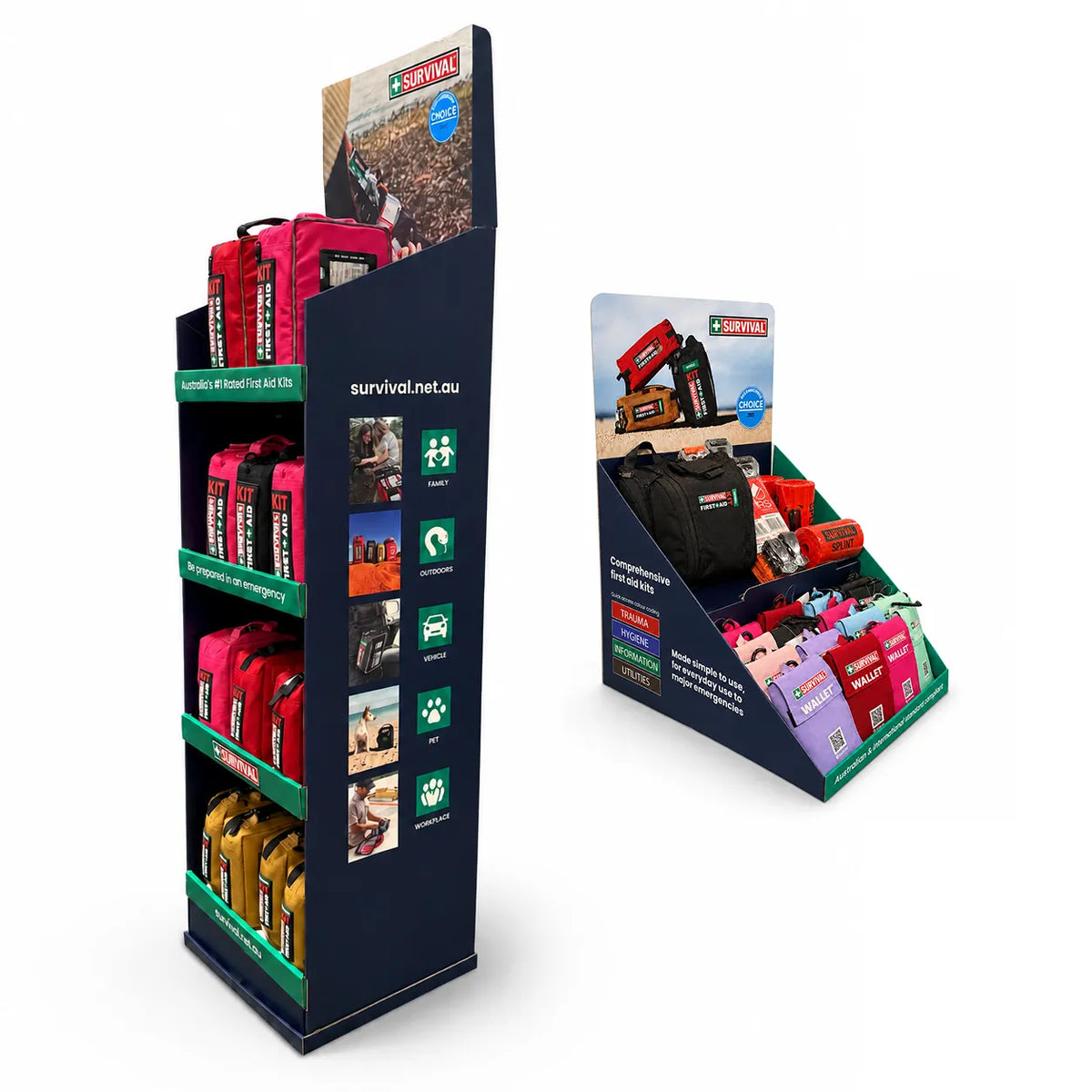 SURVIVAL Floor and Counter Display | Retail Outlets - view 1
