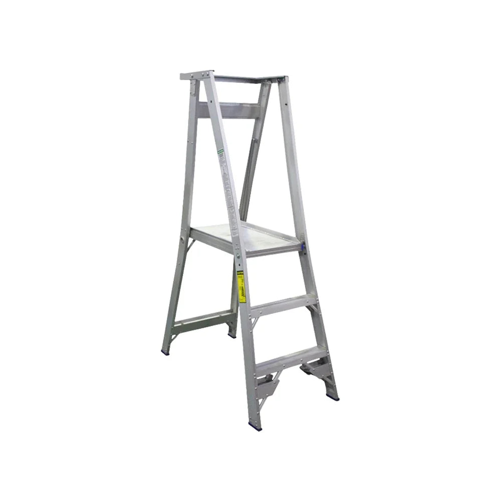 180kg Rated Aluminium Platform Ladder | Warehouse Access | Team Systems, view 3