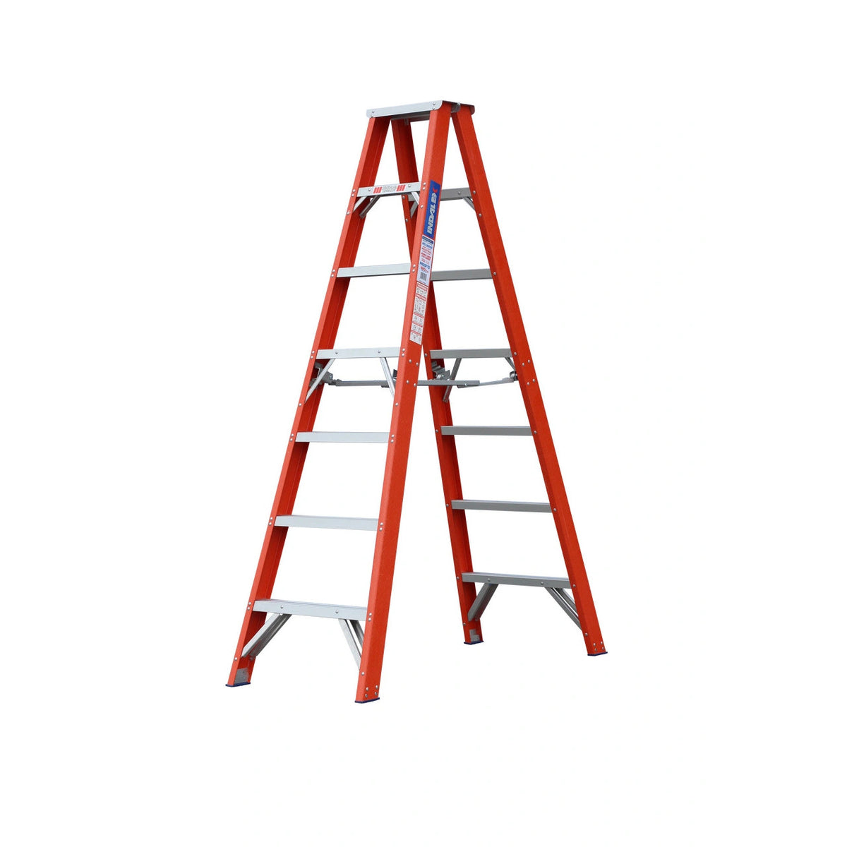 Double Sided 2.1m Fibreglass Step Ladder | Electrical Work | Indalex, view 4