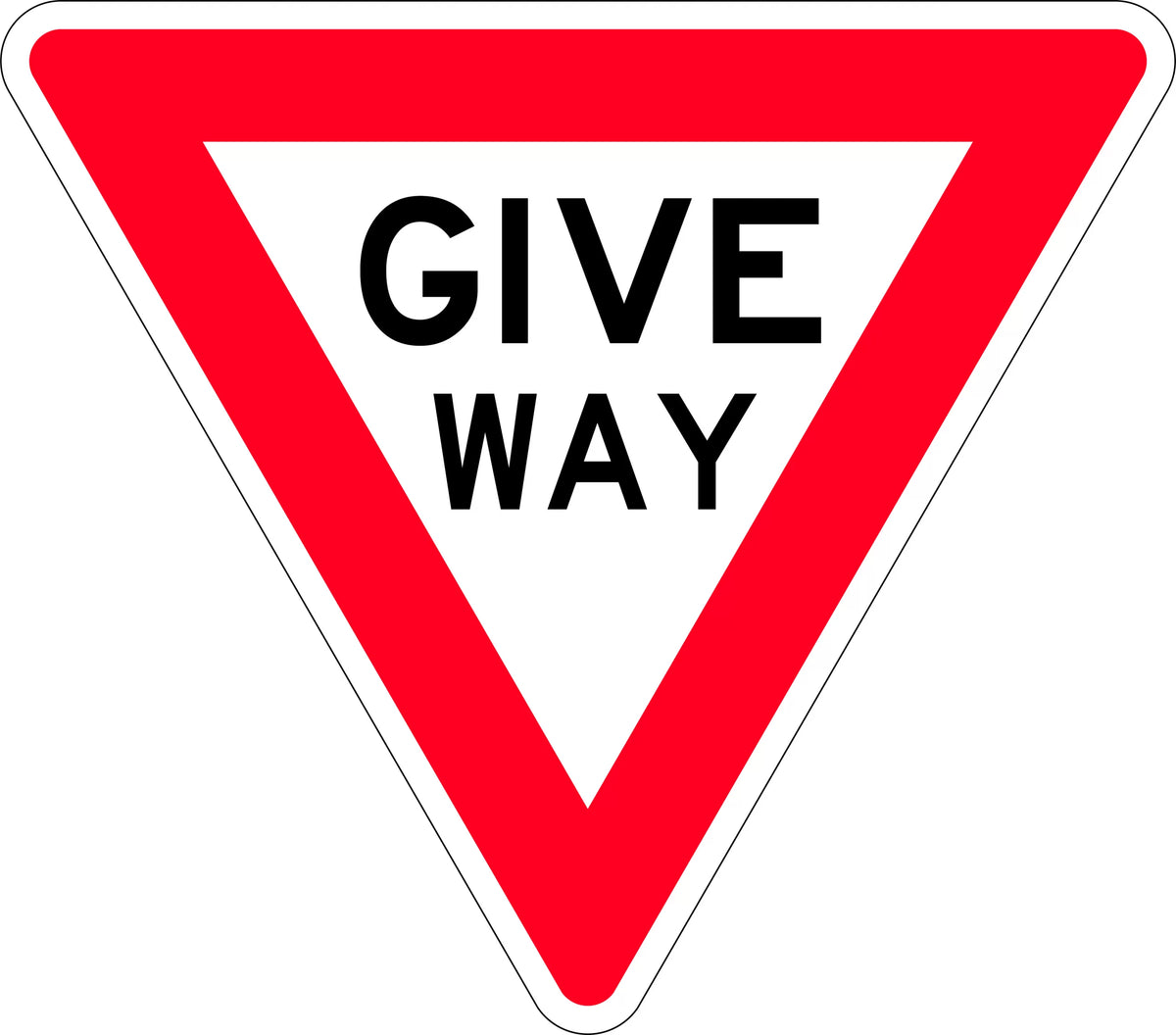 900mm Aluminium Give Way Sign | Roadworks & Traffic Control | Uniform Safety Signs