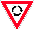 750mm Aluminium Roundabout Sign | Roadworks | Uniform Safety Signs