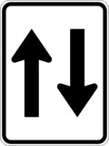 600x400mm Two Way Traffic Sign | Roadworks | Uniform Safety Signs