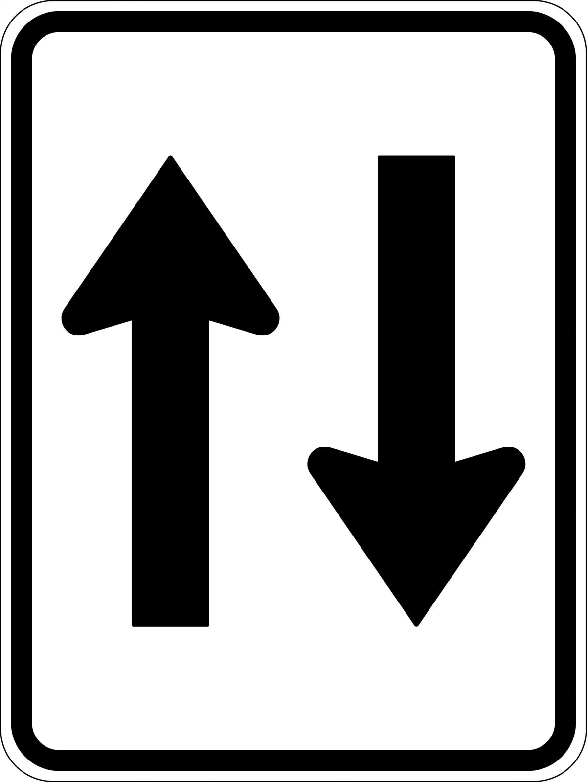 600x400mm Two Way Traffic Sign | Roadworks | Uniform Safety Signs