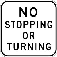 1400mm Aluminium No Stopping Sign | Roadworks | Uniform Safety Signs