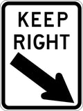 600x400mm Keep Right Sign | Roadworks and Traffic Control | Uniform Safety Signs