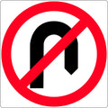 600x600mm No U Turn Sign | Traffic Management | Uniform Safety Signs
