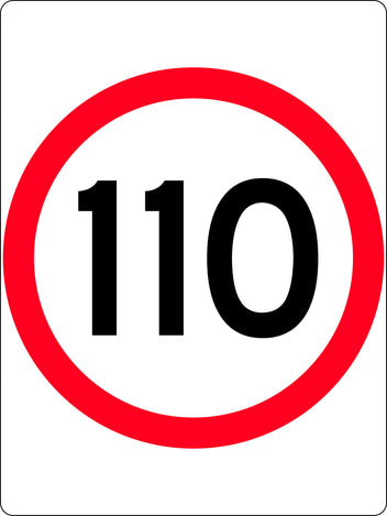 110km Speed Restriction Sign | Roadworks & Highways | Uniform Safety Signs