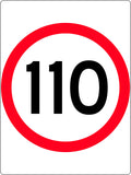 110km Speed Restriction Sign | Roadworks & Highways | Uniform Safety Signs