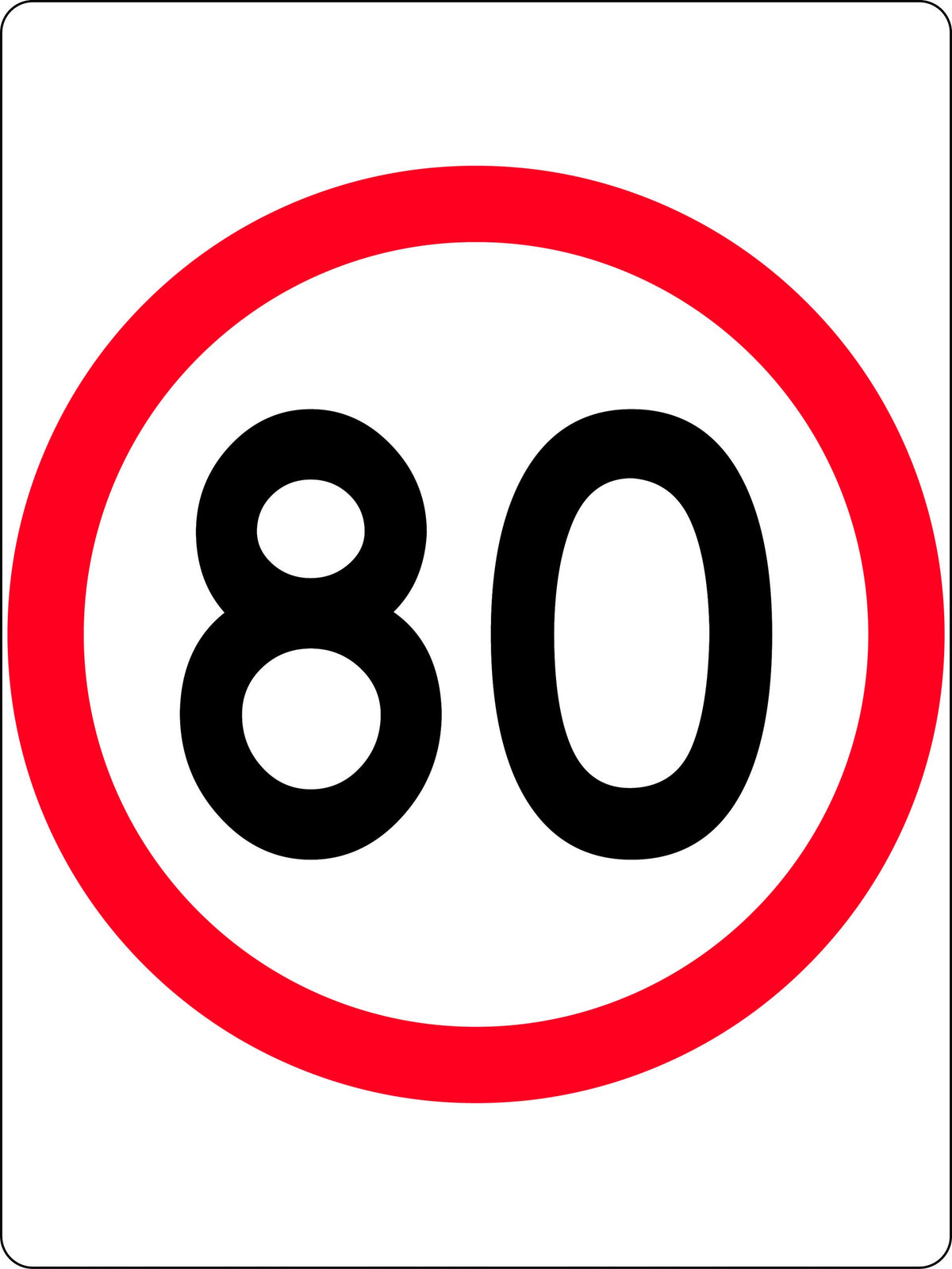 1200x1600mm Speed Restriction Sign | Industrial Sites | Uniform Safety Signs