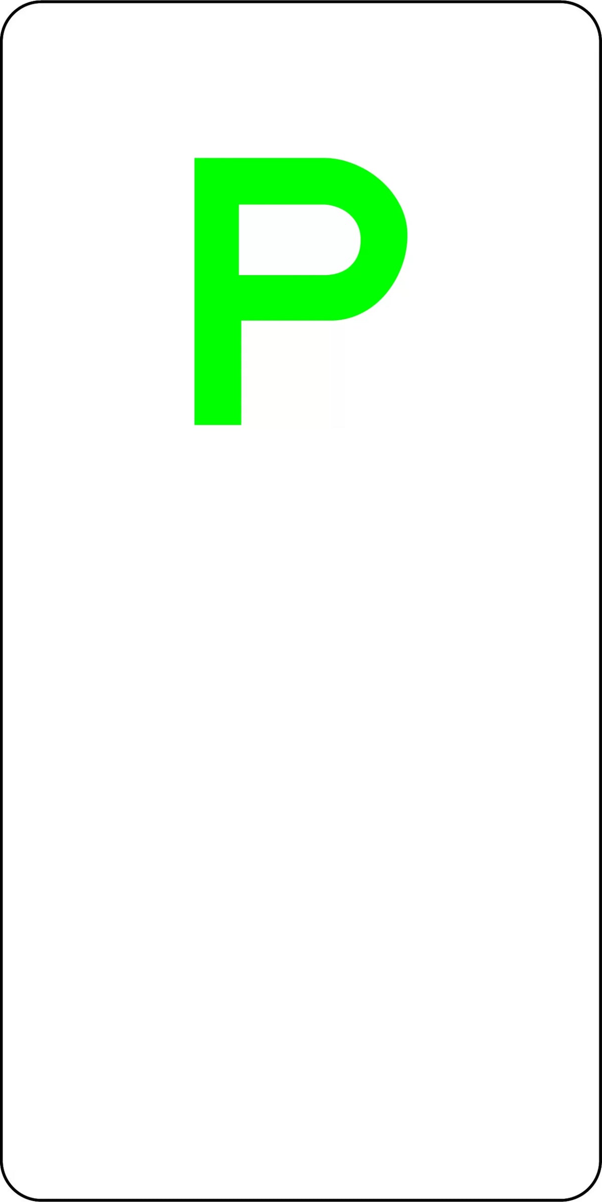 Aluminium P Parking Sign | Council and Commercial Lots | Uniform Safety Signs