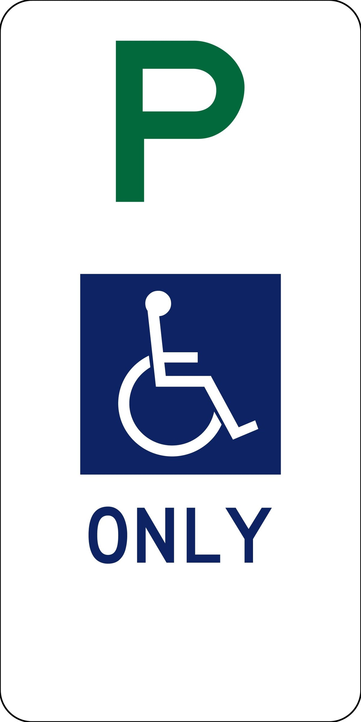 Aluminium Disabled Parking Sign | Commercial Car Parks | Uniform Safety Signs