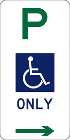 Aluminium Disabled Parking Sign | Commercial Car Parks | Uniform Safety Signs, view 3