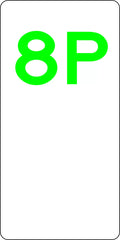 Aluminium 8 Hour Parking Sign | Council & Commercial Zones | Uniform Safety Signs