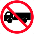 Aluminium No Trucks Sign | Heavy Vehicle Access Control | Uniform Safety Signs