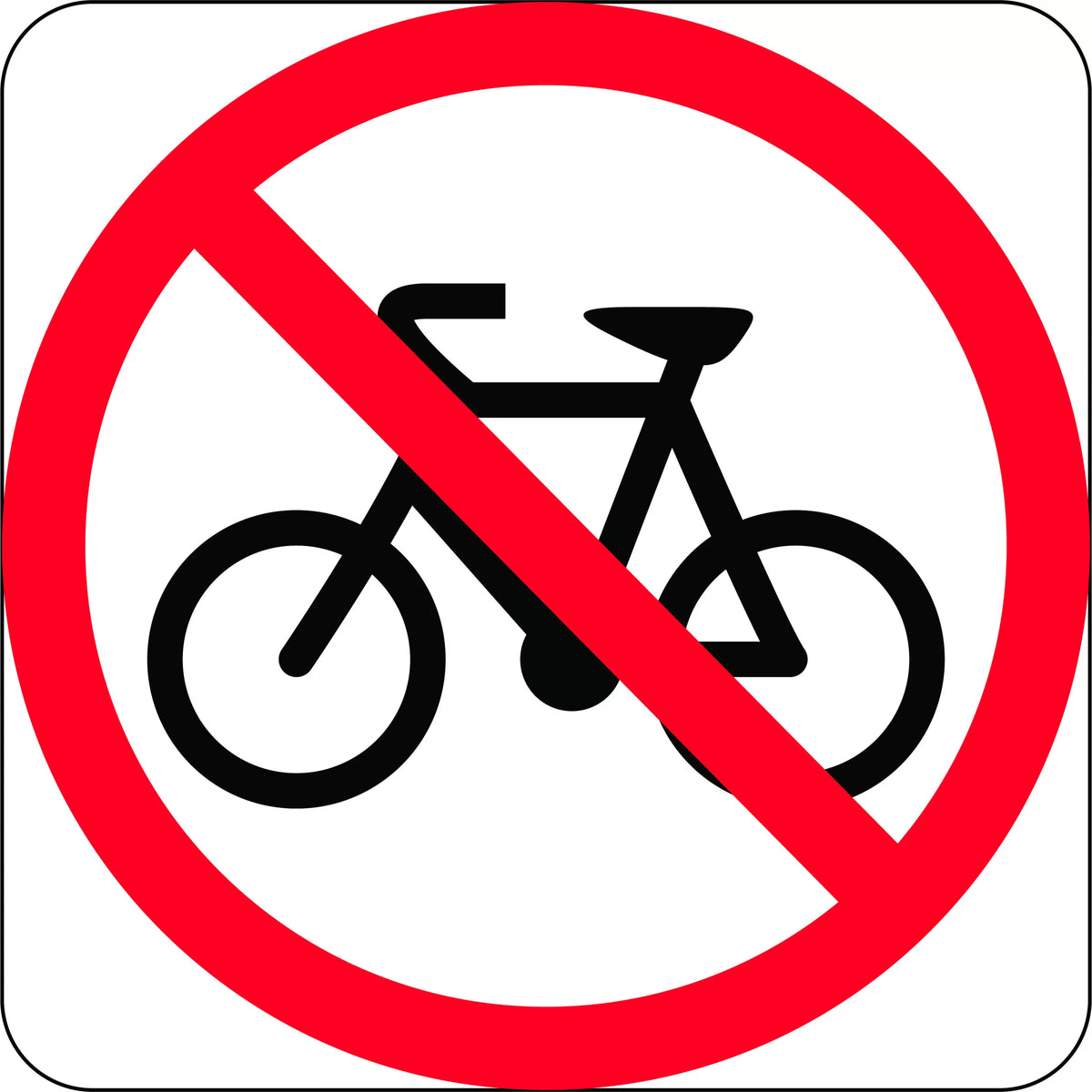 Aluminium No Bicycles Sign | Site Access Control | Uniform Safety Signs