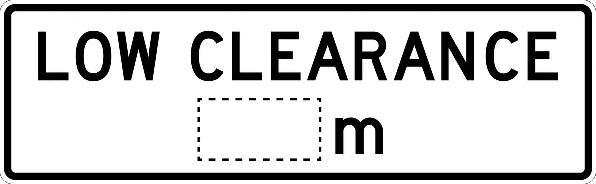 Aluminium Low Clearance Sign | Height Restricted Zones | Uniform Safety Signs